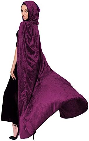 AUOON Velvet Cloak For Hooded Cape Witch Costumes Party