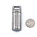 TISUR - Large, Solid, Titanium Single Chamber Keychain Pill Holder/Container for Men & Women ~ Holds Aspirin, Ibuprofen, Advil & Other Medications ~ Waterproof & Ideal Pill Fob for Travel ~ 2.6