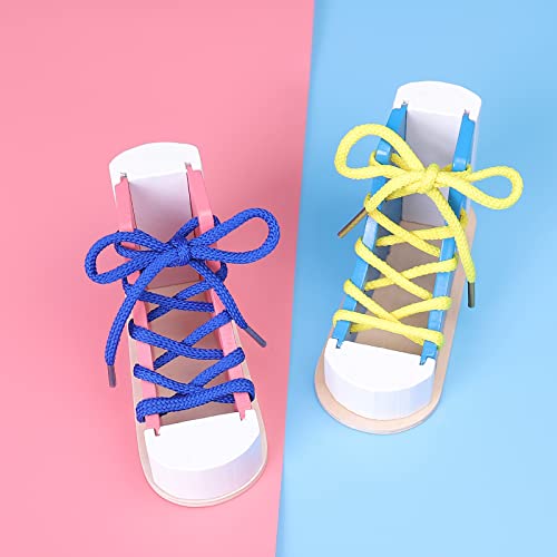 NESTRE Learn to Tie Shoes Wooden Lacing Shoe Tying Practice for Kids