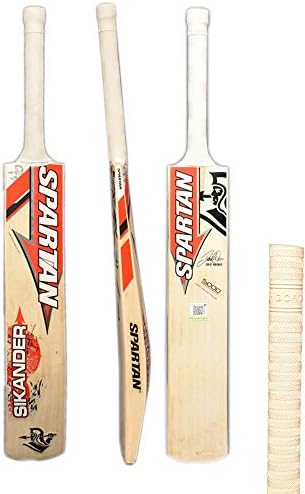 Spartan Sikandar 5000 SH Cricket Bat English Willow with Free Grip of Gortonshire