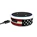 Fintie Protective Case for Amazon Echo Dot (Fits All-New Echo Dot 2nd Generation) - Premium Vegan Leather Sleeve Cover Plush Lined Holder Stand (Upgraded Edition) US Flag (SAAD013US-AD)
