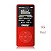 Fibest 2017 100% Original English Version Ultrathin MP3 Player with 8GB Storage and 1.8 Inch Screen can Play 80h, Original RUIZU X02 - Red