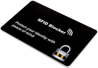 Card Protector RFID NFC Blocker Pack of 2 (Black)