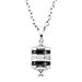 Jovivi Stainless Steel Black White Bottle Urn Necklaces for Ashes Memorial Keepsake Cremation Jewelry