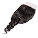 Beauty Forever Brazilian Loose Wave Hair 4x4 inch Free Part Lace Closure 100% Human Virgin Hair (14 inch)