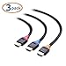 Cable Matters 3-Pack High Speed HDMI Cable 10 ft with 4K @60Hz, 2K @144Hz, FreeSync, G-SYNC and HDR Support for Gaming Monitor, PC, Apple TV, and More