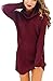Sorrica Women's Casual Long Sleeve Knitted Sweater Stretch Turtle Neck Jumper