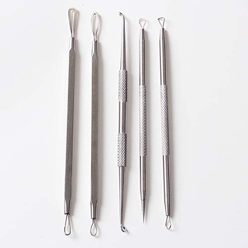 Connie Cona Blackhead Remover Pimple Extractor Tool Tweezer Needle Kit Stainless Steel Blemish Acne Removal Face Skin Care Tool (Pack of 5 pcs In Tin Box) - Thumbnail 4