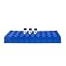 (1 Pack) ALWSCI Vial Rack, Lab HPLC Vial Holder, 12 mm Vial Tray Holder 50 Well Stackable, Blue Tube Rack for 2 ml Autosampler Vial
