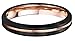 CROWNAL 4mm 6mm 8mm 10mm Rose Gold Groove Black Matte Finish Tungsten Carbide Wedding Band Ring Engraved I Love You Size 4 to 17
