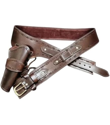 Amazon.com : Western Gun Belt - Leather - 22 Caliber - Natural