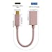 CableCreation Type C Adapter, 0.5ft USB C to USB 3.0 A Female Converter Cable,Support OTG Function, Compatible with New MacBook, Chromebook Pixel & New Type C Devices, 0.15M Rose Gold