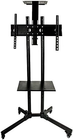 ALTERING TVCART-A Rolling TV Stand Mobile TV Cart for 32"-65" Flat Screens Adjustable Height with Lockable Wheels and AV Shelf