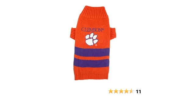 clemson dog sweater