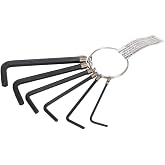 Edward Tools Hex Key Set SAE &ndash; 6-Piece L-Shape Allen Wrenches with Key Ring &ndash; Carbon Steel Black Oxide Finish &ndash; Precision SAE Measurements