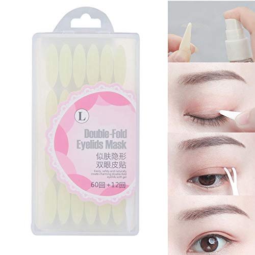 72 Pairs Natural Invisible Double Eyelid Tape - Breathable Adhesive Eyelid Stickers,Suitable for Uneven Single Eyelid,Droopy, Uneven, Mono-eyelids,Wide and Narrow Two Types(Narrow Type) - Thumbnail 3