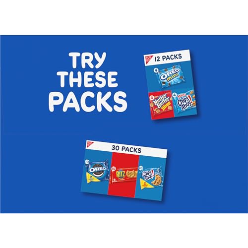NABISCO CLASSIC MIX VARIETY PACK, OREO MINI, CHIPS AHOY! MINI, NUTTER BUTTER BITES, RITZ BITS CHEESE, 20 SNACK PACKS
