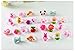 AUCH 36Pcs Cute Adjustable Mixed Kid's Girls Pink Cartoons Flowers Polymer Resin Children Jewelry Rings, Heart Gift Box