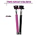 Aggressive Products - Bluetooth Selfie Stick Monopod 3-in-1 Self Portrait with built-in Bluetooth Remote Shutter With Adjustable Phone Holder for iPhone 6, iPhone 6 Plus, iPhone 5 5s 5c, Android (Pink)
