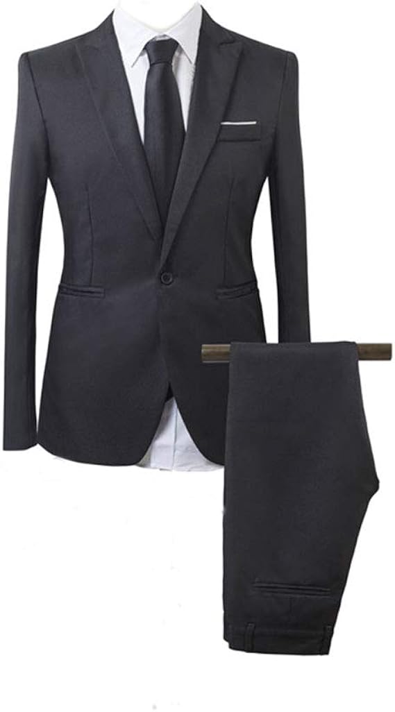 Amazon Co Jp Lexiart メンズ ファッション 2ピース スリムフィット タキシード スーツ ジャケット パンツ パーティー フォーマル ウェア Us サイズ Large カラー ブラック 服 ファッション小物
