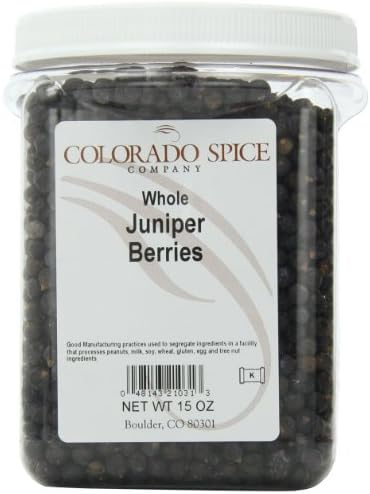 Colorado Spice Juniper Berries, Whole, 15-Ounce Jar