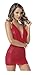 Escante Women's Cowl Neck Low Back Chemise and G-String