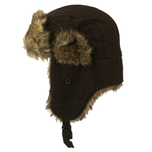 Winter Fur Trooper Hat - Brown OSFM