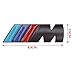 BMW M Front Grille Emblem, 3D Chrome Badge Metal Power Car Fashion Logo for BMW M M3 M5 X1 X3 X5 X6 E30 E34 E36 E39 E46 E60 E90 E92 (Black)
