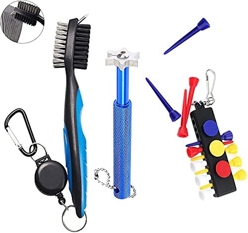 WUDPKE Golf Club Cleaner Set,6 Heads Golf Club Groove Sharpener,Double Sided Golf Club Brush with Golf Tee Holder WUDPKE Golf Club Cleaner Set,6 Heads Golf Club Groove Sharpener,Double Sided Golf Club Brush with Golf Tee Holder