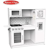 Melissa & Doug Wooden Chefâ€™S Pretend Play Toy Kitchen with Ice Cube Dispenser â€“ Cloud