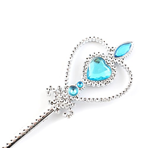 Kids Girl Queen Princess Crown and Wand Halloween Cosplay Holiday Party Accessories Gifts - Image 4