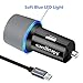 Meagoes Micro USB Car Charger, Compatible Samsung Galaxy J7 V/J7 Prime/J7 Sky pro/J7 Perx/J3 V/J3 Emerge/J3 Eclipse/J3 Luna pro/J3 Prime/J5 Prime/J5 pro/A7/A6/A6+, Dual Blue LED Light Car Adapter