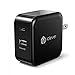 [USB C & SmartID]iClever BoostCube 30W Dual USB Wall Charger for Nexus 6P/5X, LG G5, Moto Z, iPhone 7/6S/6, iPad and More