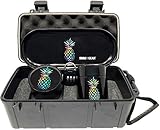 Pineapple Locking Stash Box Combo - Smell Proof Case with lock Grinder Stash Jar and Rolling Tray - Ultimate Stash Combo! Odor proof Discrete Stash Container with Accessories (Pineapple)