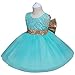 JiaDuo Baby Girl Lace Mesh Tutu Dress Sequin Bow Toddler Princess Gown ,Soft Mint,18-24 Months ( 90 )