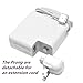 Mac Book Air Charger, Ac 45w Magsafe 2 (T-Tip) Connector Power Adapter Charger for Mac Book Air 11 inch and 13 inch (for Mac Book Air Released After Mid 2012)