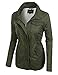 makeitmint Women's Zip Up Pocket Military Anorak Jacket w/Sherpa Lining [S-3XL]