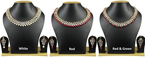 Elegant Kundan Indian Bollywood Party Wear Wholesale Lot of 3 Necklace Jewelry Sets