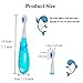 Sonic Electric Toothbrush, Dolphin Musical Kids Toothbrush with 7 Color LED Light & 2 Soft Bristle Brush Heads for Baby Toddler Children 3-5 Year Old