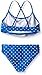 Kanu Surf Girls' Alania Flounce Bikini Beach Sport 2 Piece Swimsuit, Chloe Royal Dot, 14