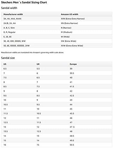 skechers width chart