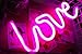 Battife Love Neon Signs, Wall Night Lamp with USB or Battery Operated, Love Shaped LED Light for Bedroom, Home Party Decorations