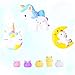 LEEHUR 3Pcs Jumbo Slow Rising Squishies Kawaii Unicorn Donut Moon Set Soft Squeeze Stress Anxiety Relief Novelty Sensory Toys Party Favors Kids