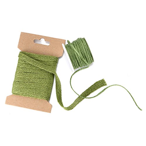 Neotrims 100% Natural Jute 10Mm Ribbon Trim & 2Mm Cord String,18 Fashion Colours. Matching Colours,Sold Separate Or As Combo,Crafts Decoration Jewellery Making,20Mts,2Mm Black Cord 20mts-5mts-Kiwi