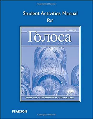 Amazon Com Student Activities Manual For Golosa A Basic Course In Russian Book Two 9780205214822 Robin Richard Evans Romaine Karen Shatalina Galina Books