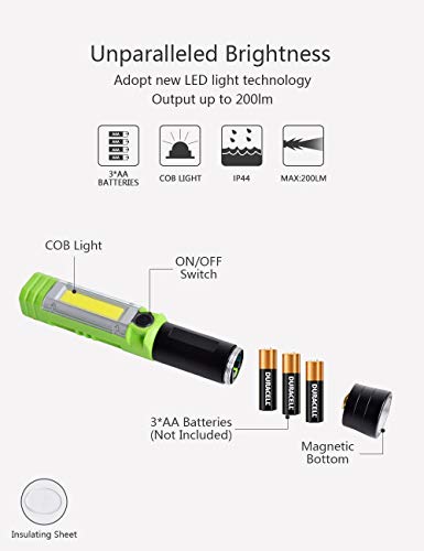 VIBELITE Telescopic Strong Magnetic COB Pickup Tool Portable With Adjustable Angle,Extendable length,Multifunctional Flashlight,Rotating Head And Long Gripper,Ideal Gift for Men,Green, 1 Pack - Thumbnail 5