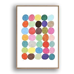 Framed Canvas Wall Art Abstract for Living Room, Bedroom Color Block Canvas Prints for Modern Home Decoration Ready to Hang - 16"x24" inches