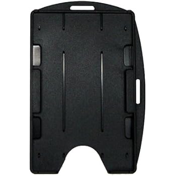 Specialist ID Black Dual Card ID Badge Holder - Holds 2 Cards - Rigid Hard Plastic