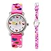 Eleoption Waterproof Kids Watches for Kid Girls Boys Toddlers Watch 3D Cute Cartoon Silicone Wristwatches Time Teacher Gift for Little Kids Boys Girls Children Birthday Gift (Hearts-Pink)