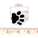 Housweety 10PCs Silver Tone Black Enamel Dog Paw Pendants 18x17mm